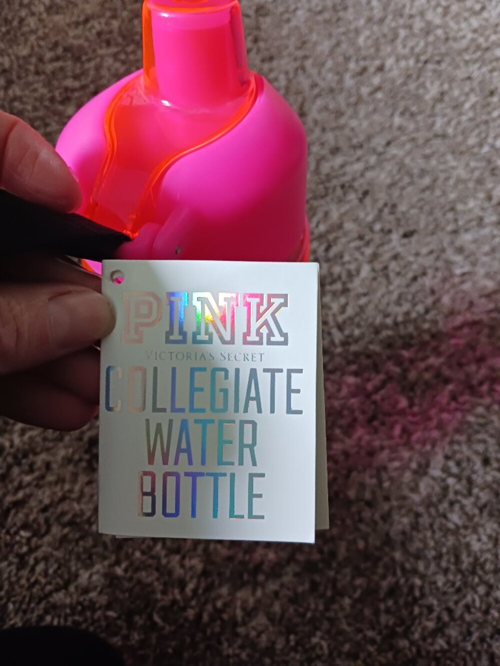 NWT PINK Victoria's Secret Collegiate Water Bottle